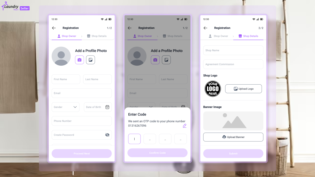 LaundryMart Laundry Provider Mobile App Addon by razinsoft CodeCanyon